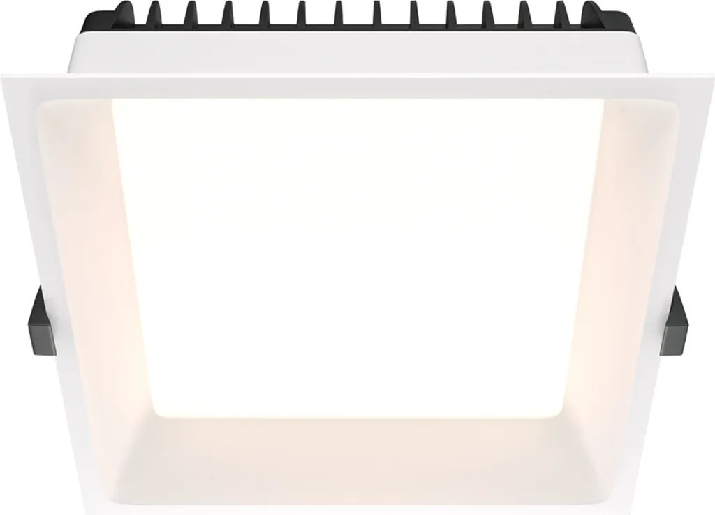 Spot LED Carré à Encastrer 24W IP44 Aluminium Blanc pour Plafond