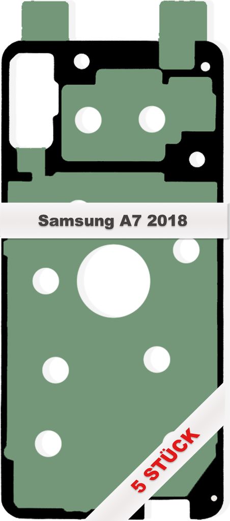 5x Samsung Galaxy A7 2018 A750F Akkudeckel Kleber Dichtung Backcover Adhesive Rahmen Batterie Glue