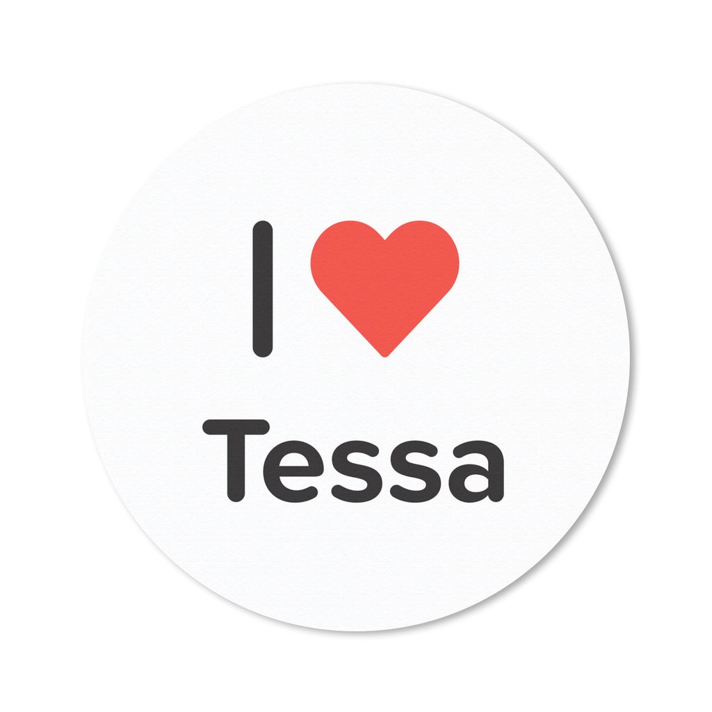 MuchoWow Mauspad Mousepad Ich liebe - Tessa - Mädchen 30x30 cm - Mousepads - Maus Mat - Pad - Mausunterlage - Tischunterlage - Schreibtischmatten