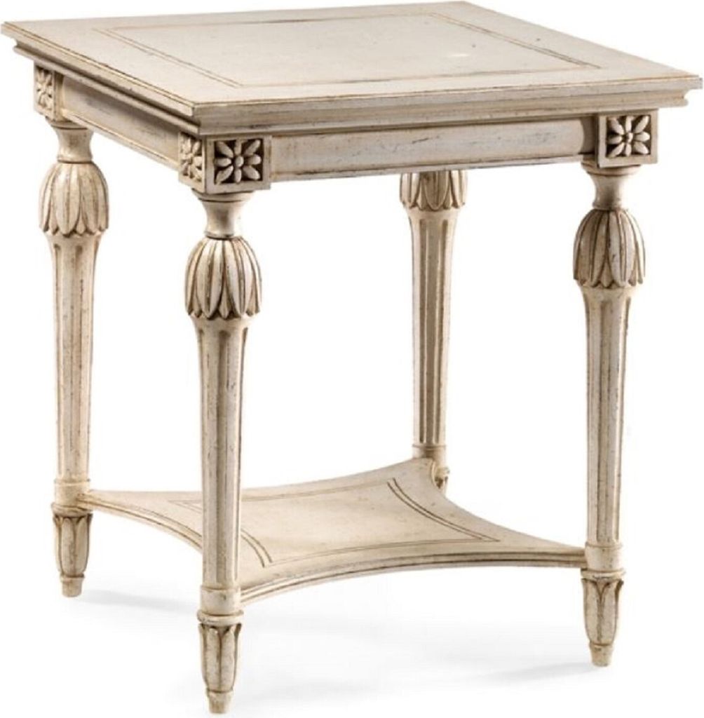 Casa Padrino Luxus Barock Beistelltisch Antik Cremeweiß / Produktbild 