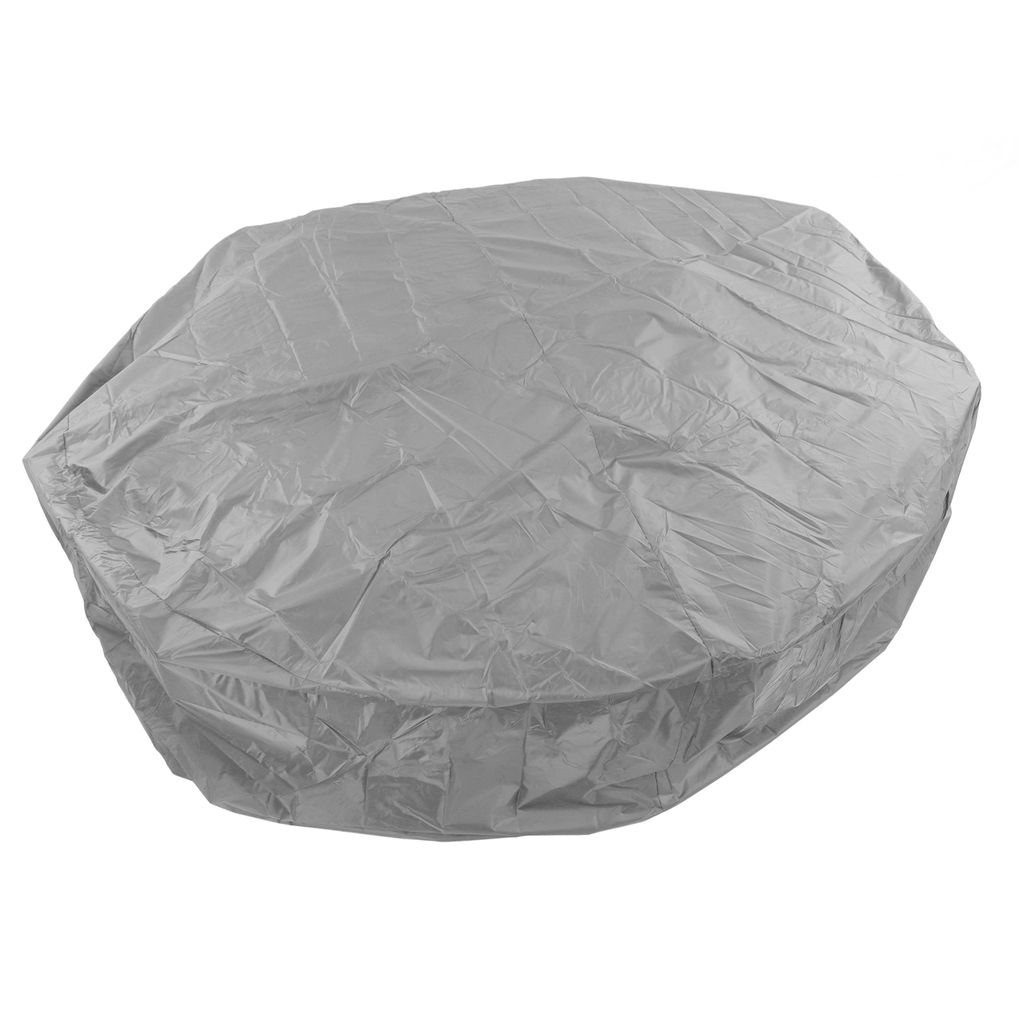 Outdoor-Möbel Staubschutzabdeckungen Runde Badewanne Abdeckung 190 Silber Polyester Taft Hot Tub wasserdicht Abdeckung 190x30cm Grau