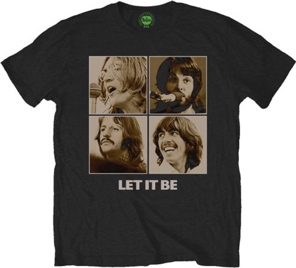 The Beatles Let It Be Sepia Black S T-Shirt
