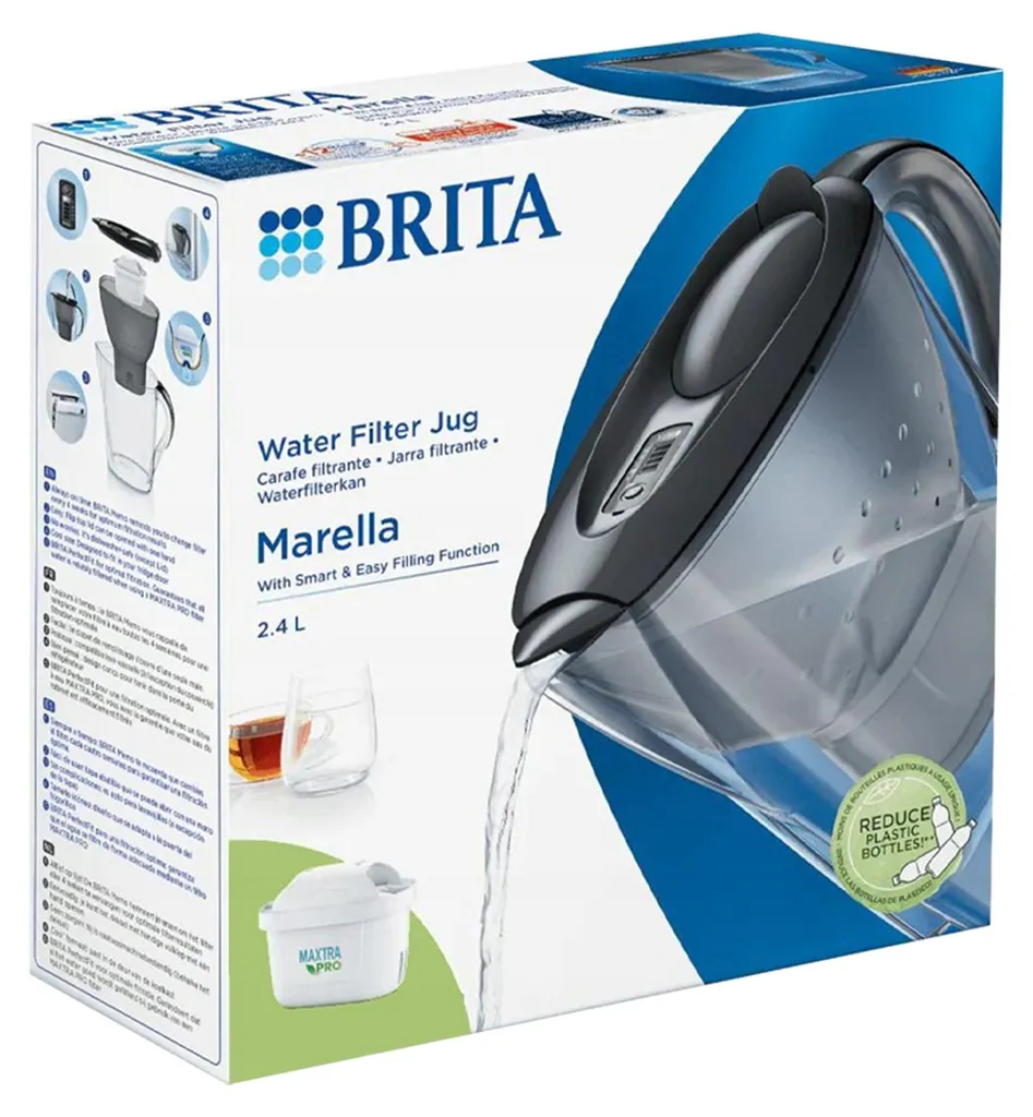 Caraffa Filtrante BRITA Marella + 1 Filtro MAXTRA PRO - 2.4 Litri - 19
