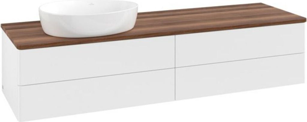 V&B Waschtischunterschrank ohne Frontstruktur -Beleuchtung Antao 160x50cm, WBP-farbe w. wal, wh. m Lac