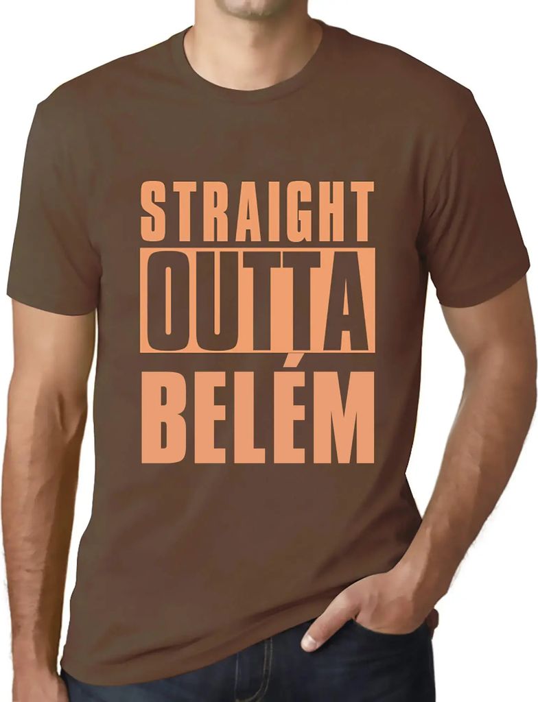 Herren Grafik T-Shirt Direkt aus Belém – Straight Outta Belém – Öko-Verantwortlich Vintage Jahrgang Kurzarm Lustige Druck Geburtstag Geschen...