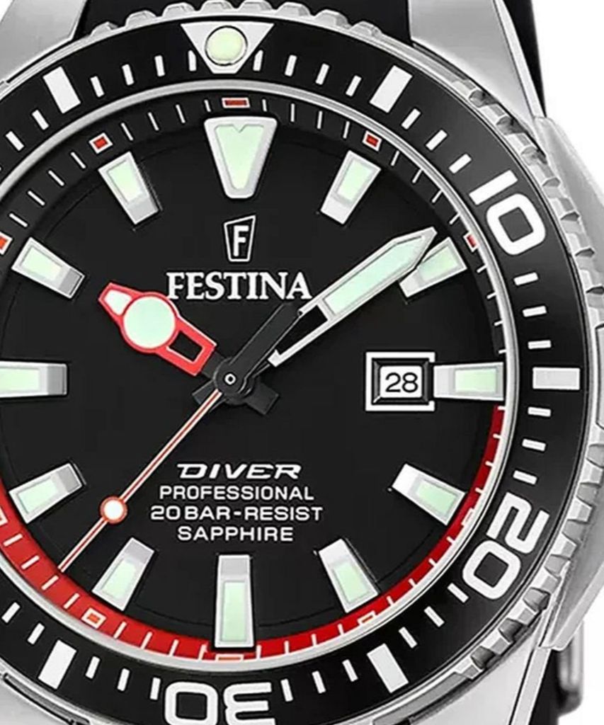 Festina F20664/3 Herrenuhr Professional Diver Day-Date 45mm Produktbild 4