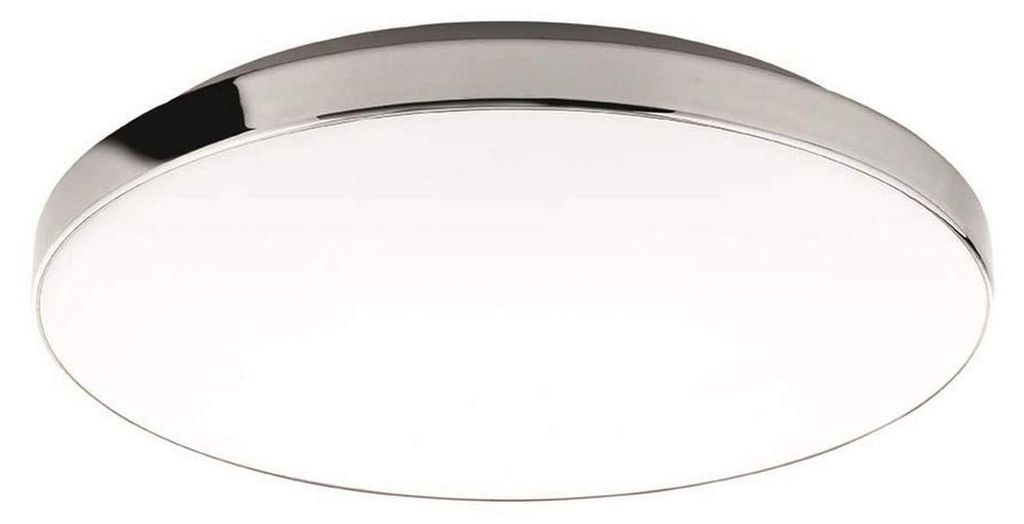 LED-plafondlamp - Chroomkleurig - Wit - Kunststof - Metaal Productafbeelding 