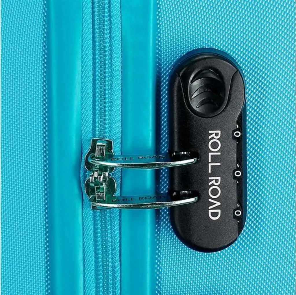 Set de Valises Rigides Roll Road Flex en ABS Bleu Clair 3 Pièces - 13
