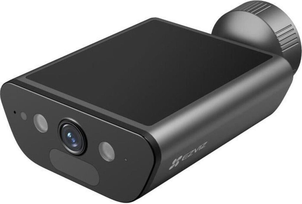 EZVIZ IP-Außenkamera EB5 4K mit integriertem Solarpanel und Produktbild 