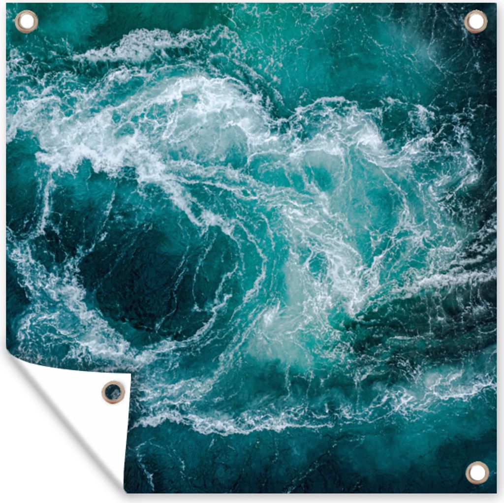 MuchoWow 100x100 cm Outdoor-Poster Gartendeko Sichtschutz Garten Poster für den Garten Meer - Norwegen - Wasser