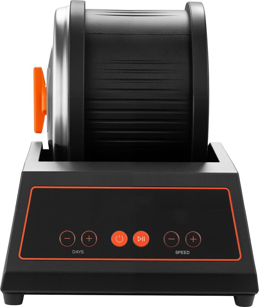 A product shot of a rock tumbler on a white background.