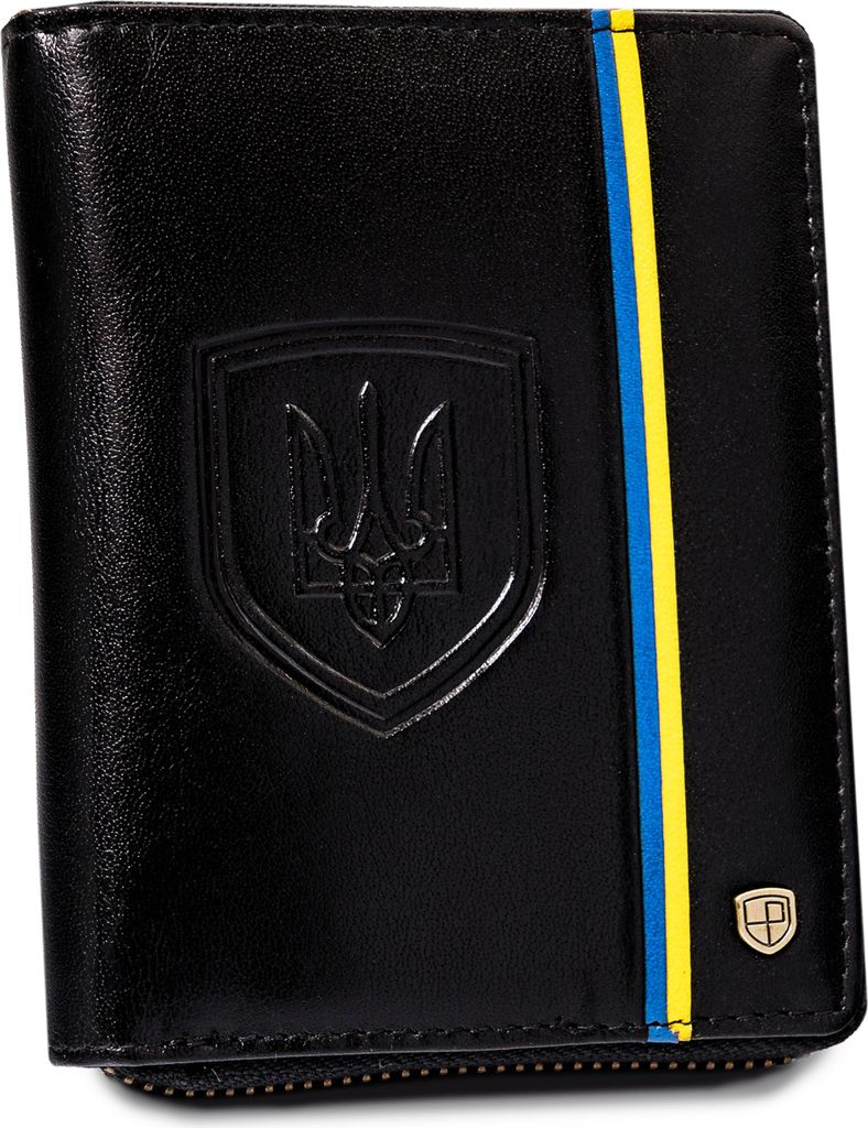 Portefeuille en cuir pour homme avec l'emblème et les Image du produit 