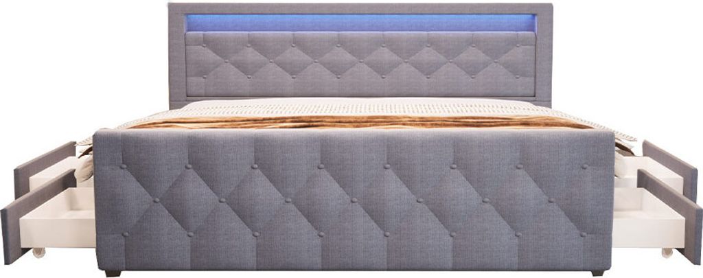 HOME DELUXE - Polsterbett VELARA - 140 x 200 cm, Farbe: Produktbild 