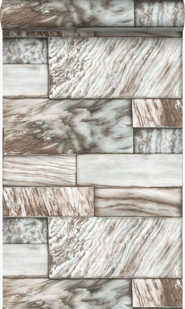 Origin Wallcoverings Tapete Marmor-Optik Hellbraun 53 cm x 10.05 m