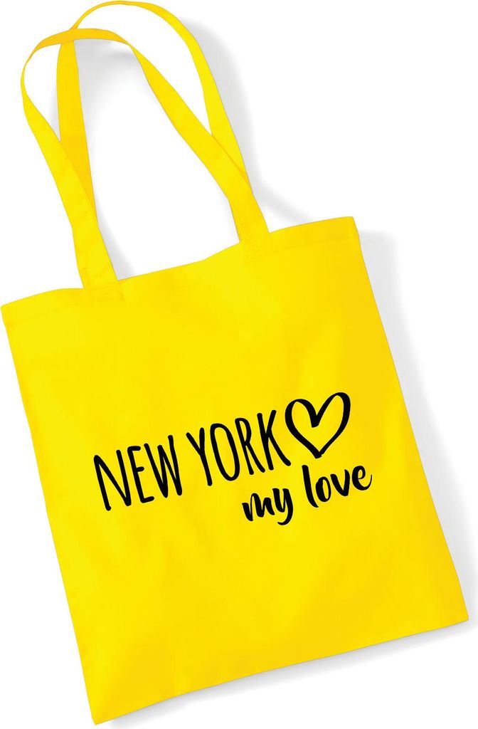 Huuraa Jutebeutel New York my love 10 Liter Yellow Produktbild 