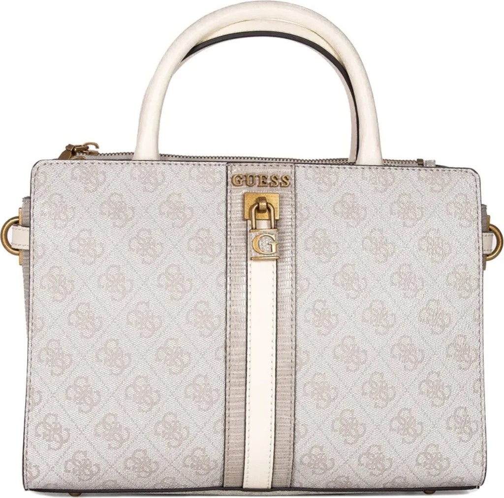 Sac Bandoulière Guess Ginevra Elite SB867506STL Aspect Cuir Logo Gris 4G