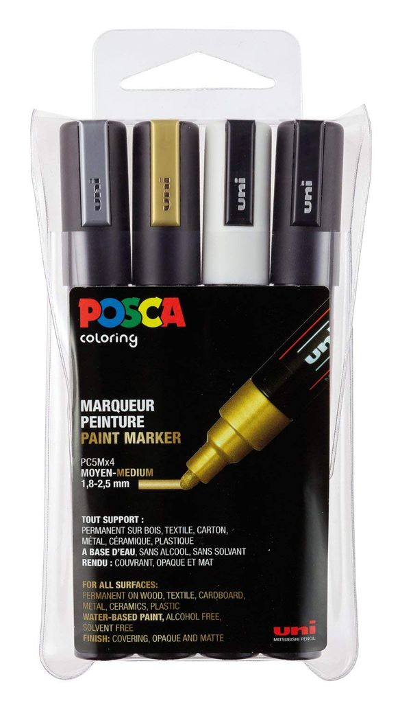 POSCA Marker UNI PC-5M 4er Set Produktbild 