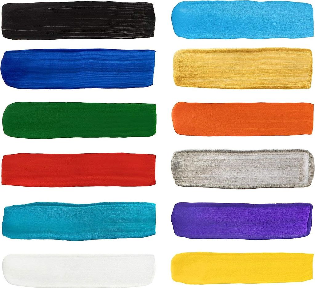 Set De 6 Peintures Acryliques Pour Tissu Decola - 20 Ml, Résistantes Au Lavage, Couleurs Tendance - 10