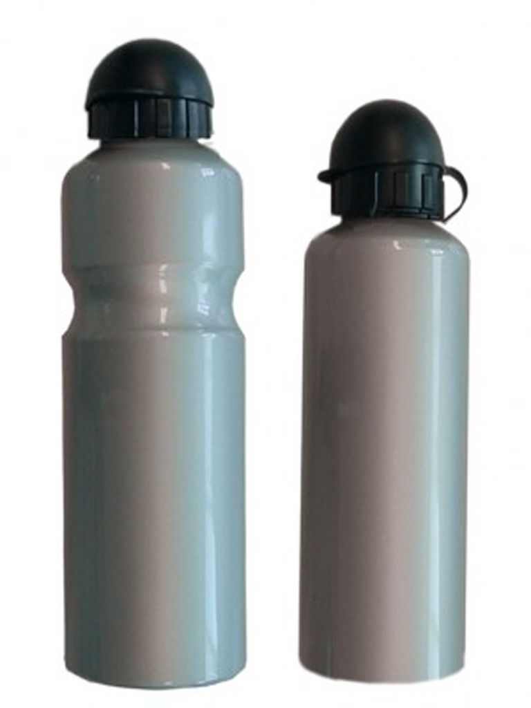 M-Wave Trinkflasche 750ml, silber, mit Deckel, Aluminium Produktbild 