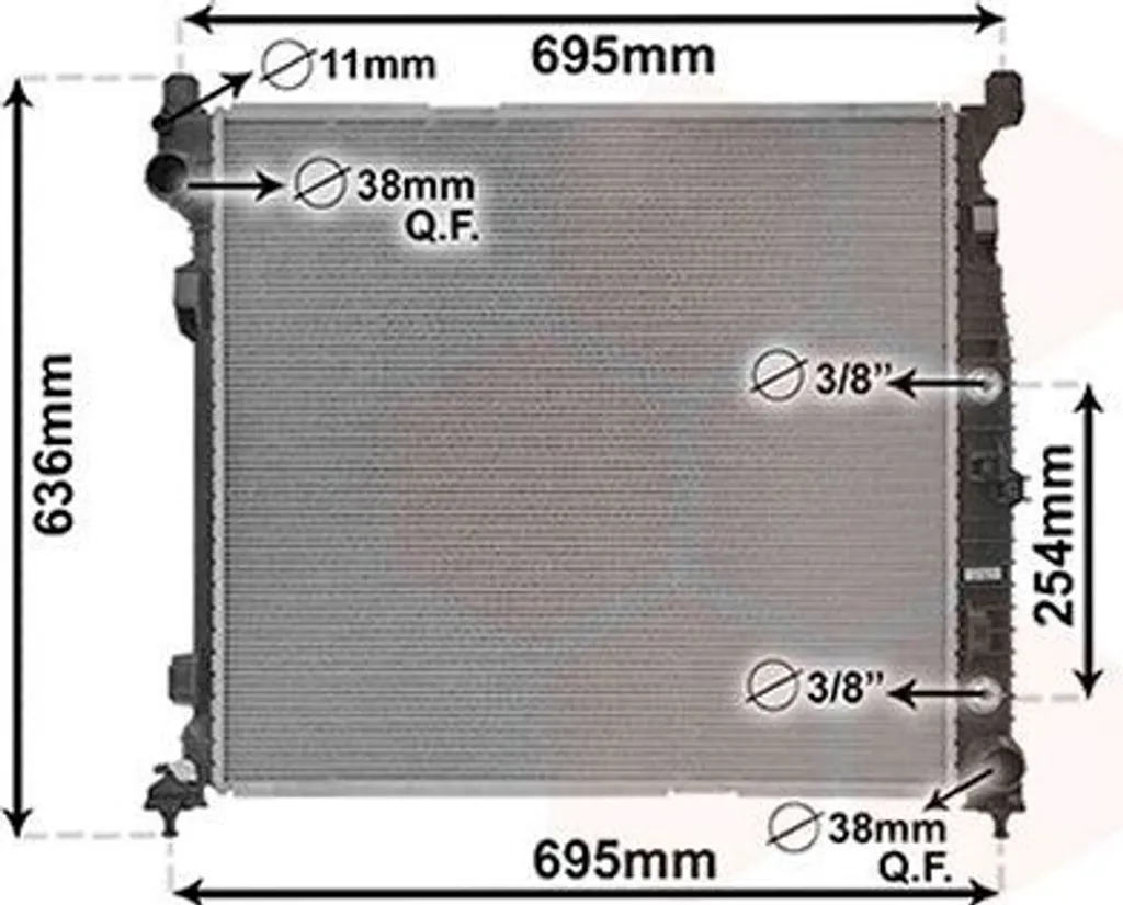 Radiateur moteur pour Mercedes Classe M et GLE - VAN WEZEL 30012704 Eau