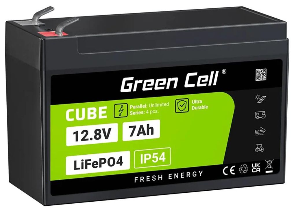 Green Cell LFPGC12V7AH, Lithium-Eisen-Phosphat (LiFePO4), Produktbild 