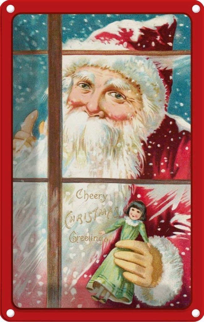 vianmo Blechschild 30x20 cm Weihnachtsmanne Christmas