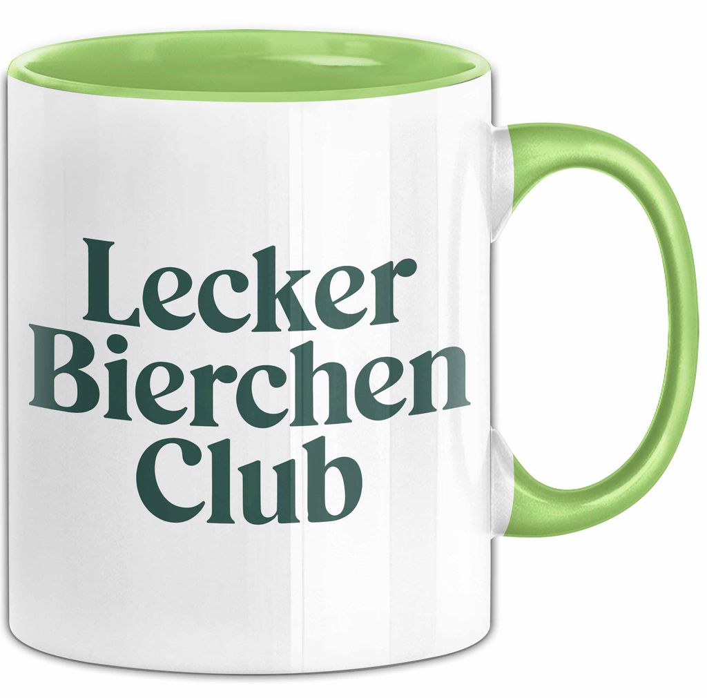Bierclub Bierliebhaber Tasse Geschenk Lustige Geschenkidee Spruch Lecker Bierchen Club Palma Clothing (Grün)