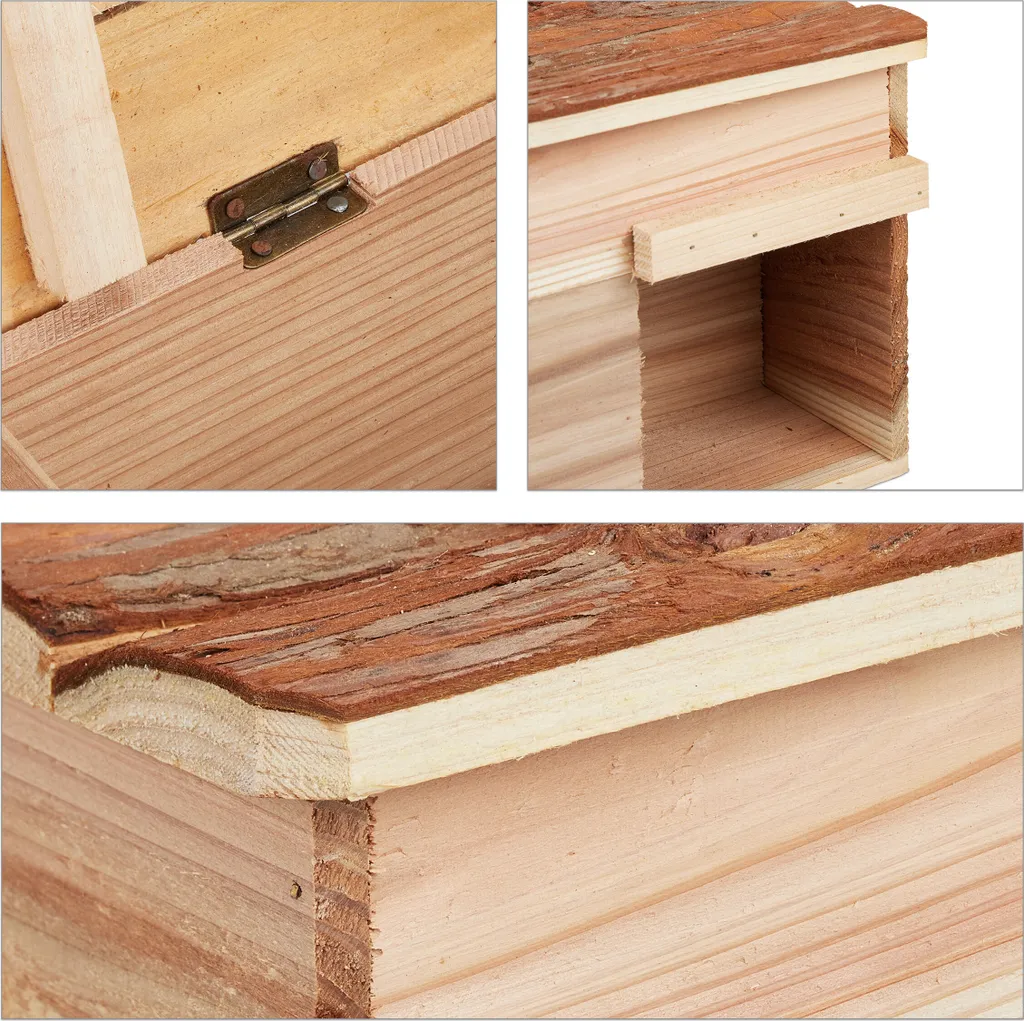 Abri pour Hérissons Extérieur avec Plancher Isolant Habitat de Jardin - 8