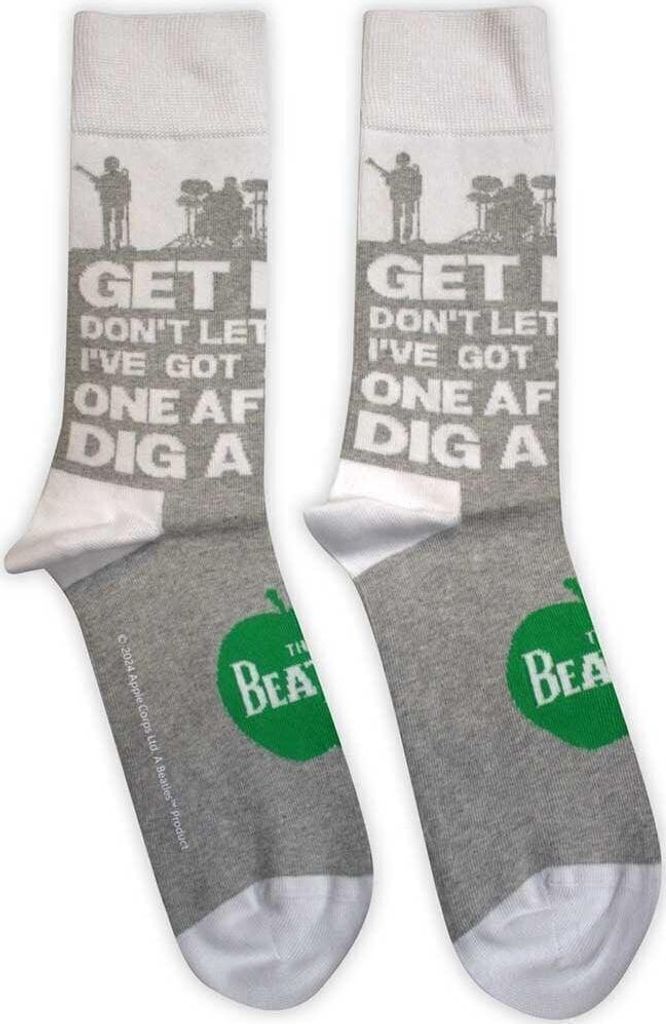 The Beatles Rooftop Silhouettes & Apple Grey 40-45 Socken