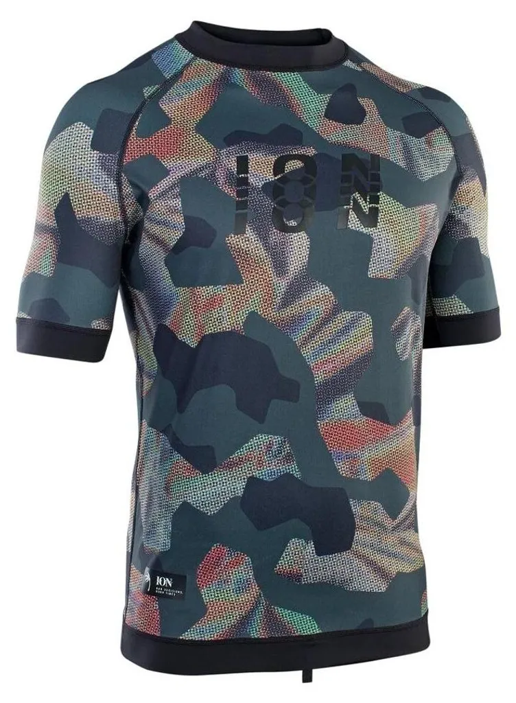 T-shirt Technique ION Maze SS Homme en Élasthanne Gris Camouflage