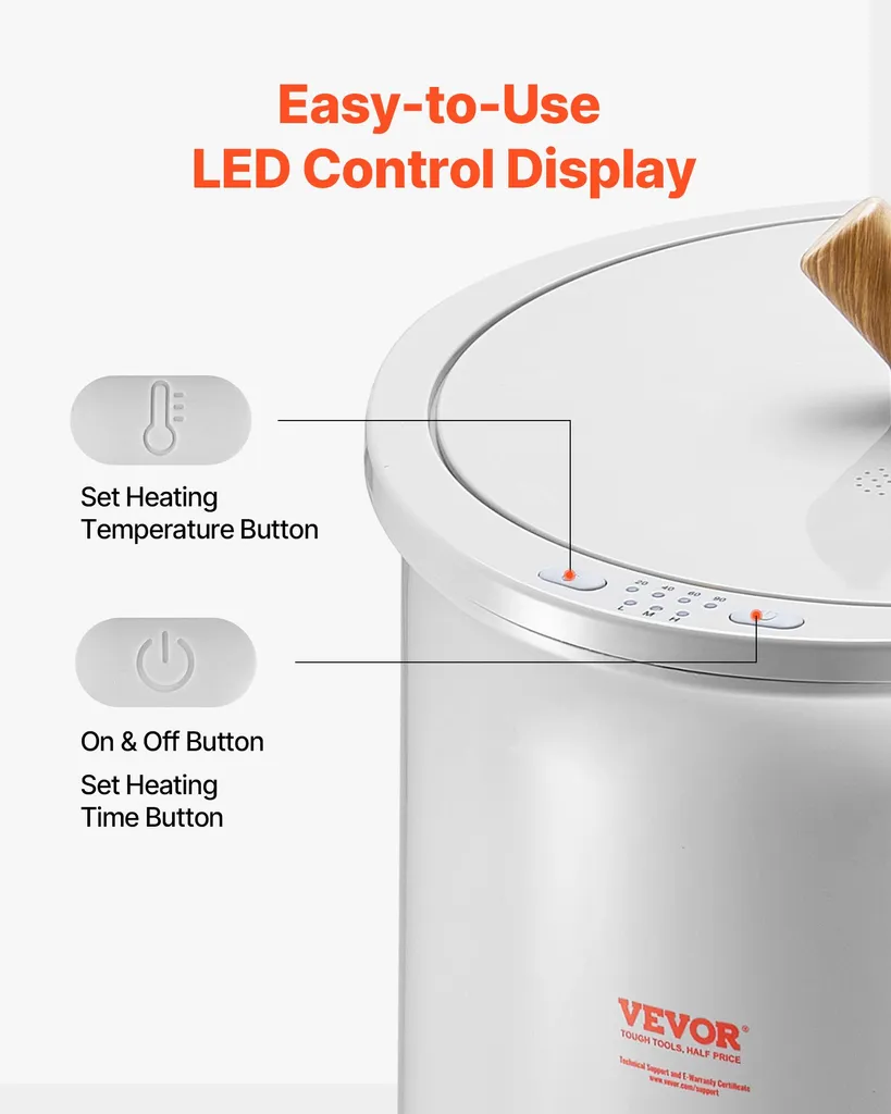 VEVOR Chauffe-serviettes 20 l avec écran LED et indicateur lumineux en forme de U Chauffe-serviettes intelligent avec minuterie réglable pour salle de bain, couverture, pyjama, arrêt automatique