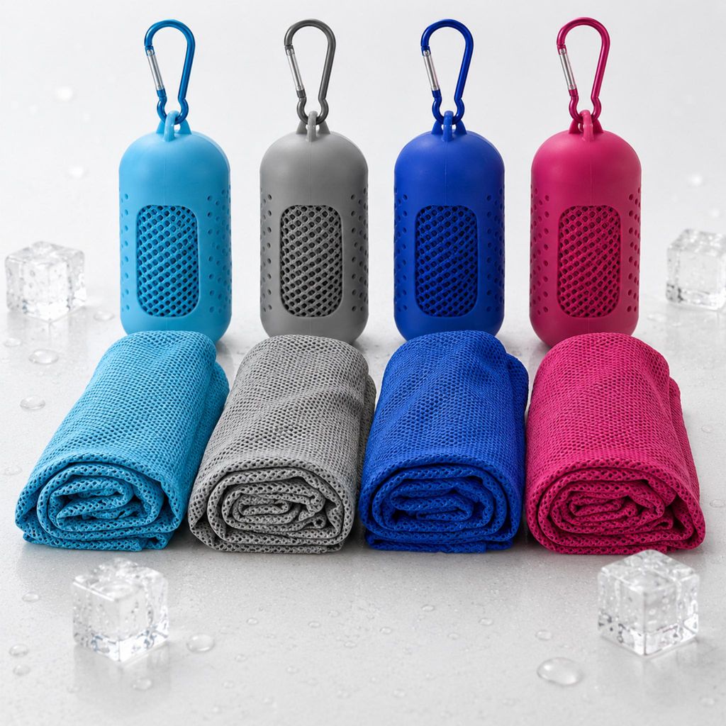4 Stück Kühlhandtuch Cooling Towel, 100 x 30 cm, Kühlendes Produktbild 