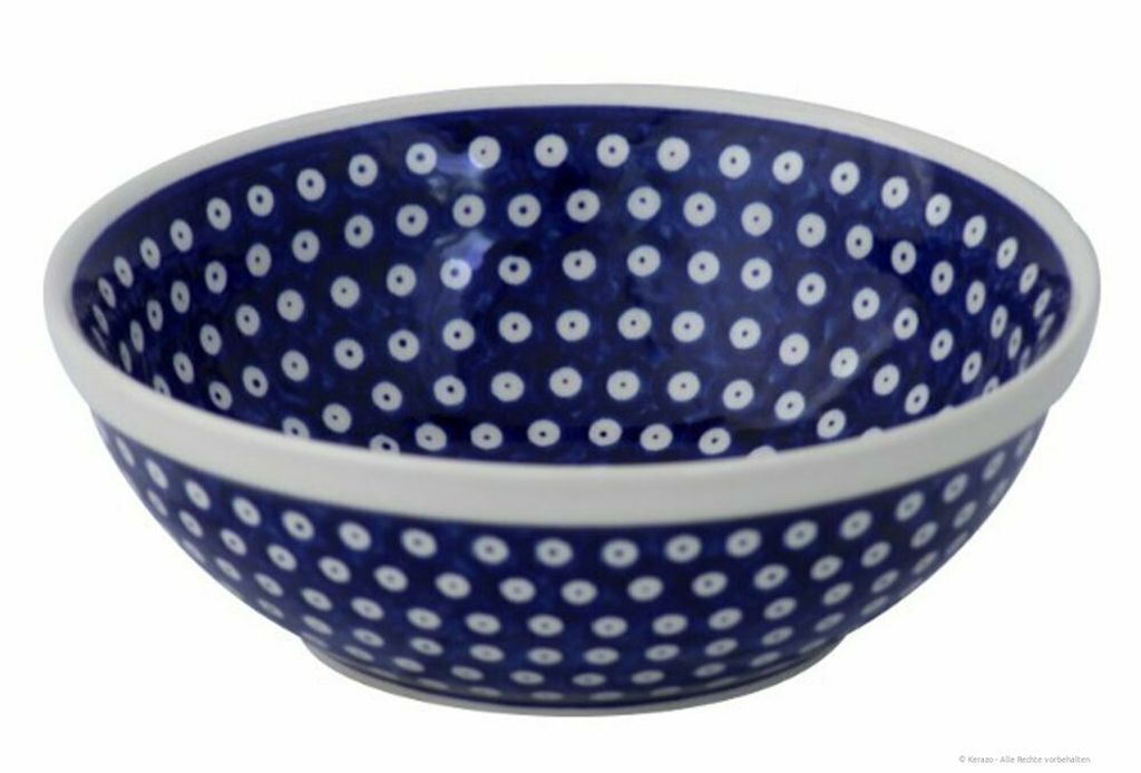 Original Bunzlauer Keramik 2 Liter Schüssel Schale Ø20,5 cm Salatschüssel Beilagenschüssel Rührschüssel Obstschale [Form 1] dickwandig und ro...