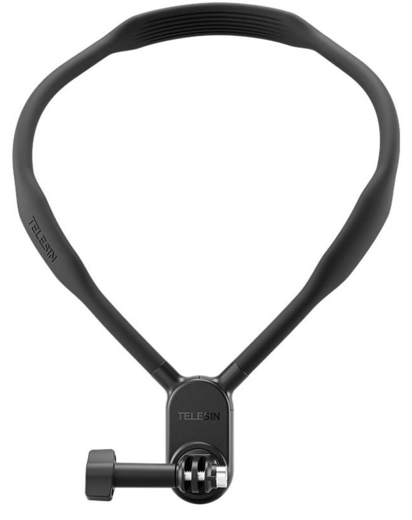 INF TELESIN MagSafe Halsmount SilikonMetall 28cm POV GoPro13 Action5 3Stk Schwarz