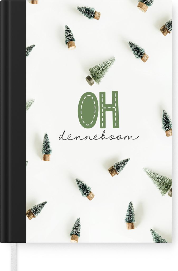 MuchoWow Notizbuch Tagebuch Haushaltsbuch Notebook A5 Winter - Tannenbaum - Zitat - Notizblock - Notizheft - Notebook - Schreibblock - Papier