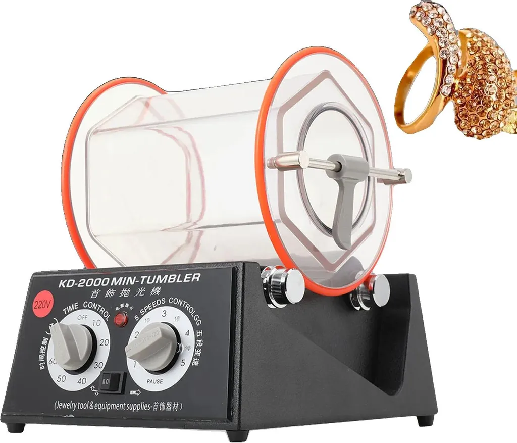 Machine à polir les bijoux 60W avec minuterie et structure en métal