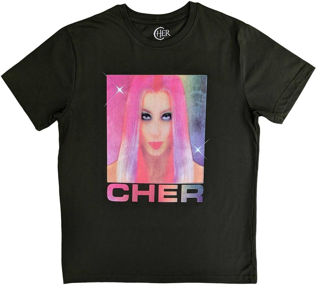 Cher - T-Shirt für Herren/Damen Uni RO6784 (L) (Grün/Pink)