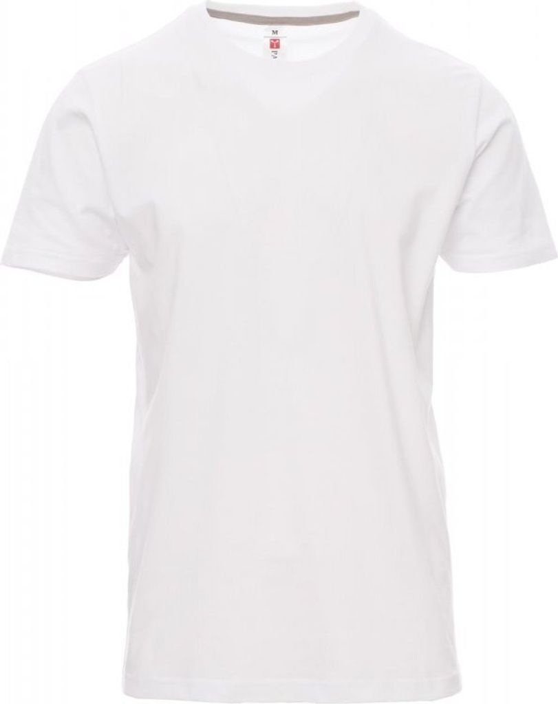 PAYPER T-Shirt SUNRISE – Kurzarm Herren-Shirt aus Baumwolle mit Rundhalsausschnitt, seitlichen Nähten und angenehmer Passform weiß XS