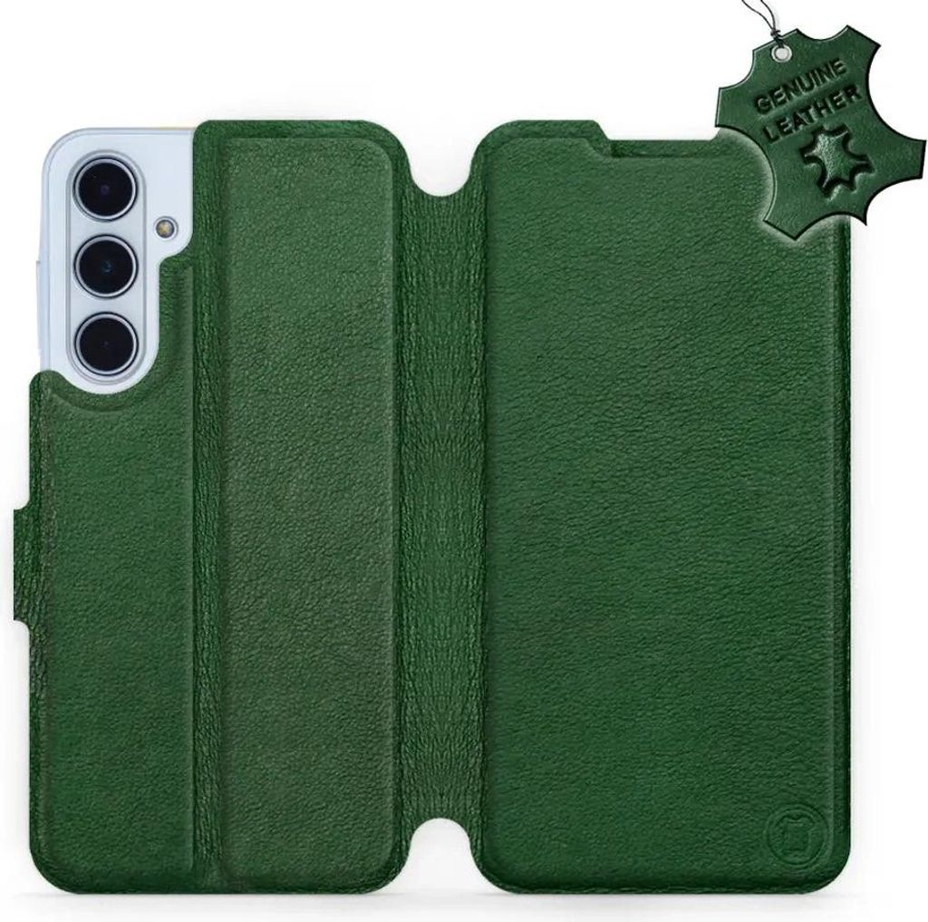 Echtleder Handyhülle für Galaxy M35 5G, Mobiwear Leather, Grün