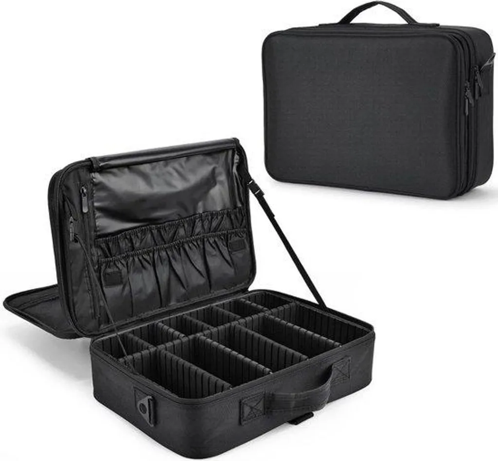 Trousse de beauté manucure et pédicure rigide avec poignée de transport