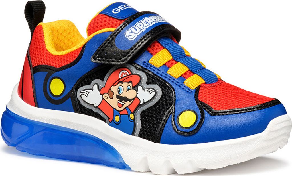 Geox J Ciberdrone A X Supermario in Marineblau und Rot für Säuglinge – 12.5 UK - 31 EU - 13 US / Navy Red