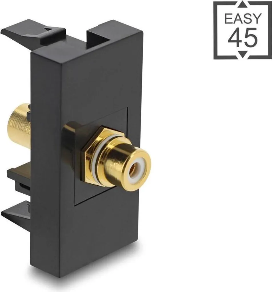 Module Prise RCA Cinch pour Support Easy 45 Delock avec Contact Doré