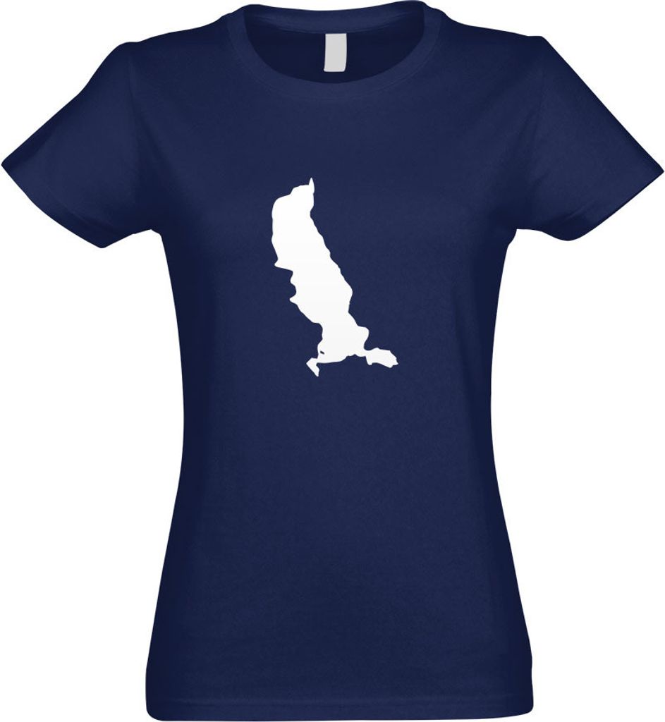 Kiwistar - T-Shirt tailliert - Damen - Navy - Tegernsee- Deutschland - See - mit Motiv Bedruckt - Funshirt Design - Sport - Freizeit - Damen - S