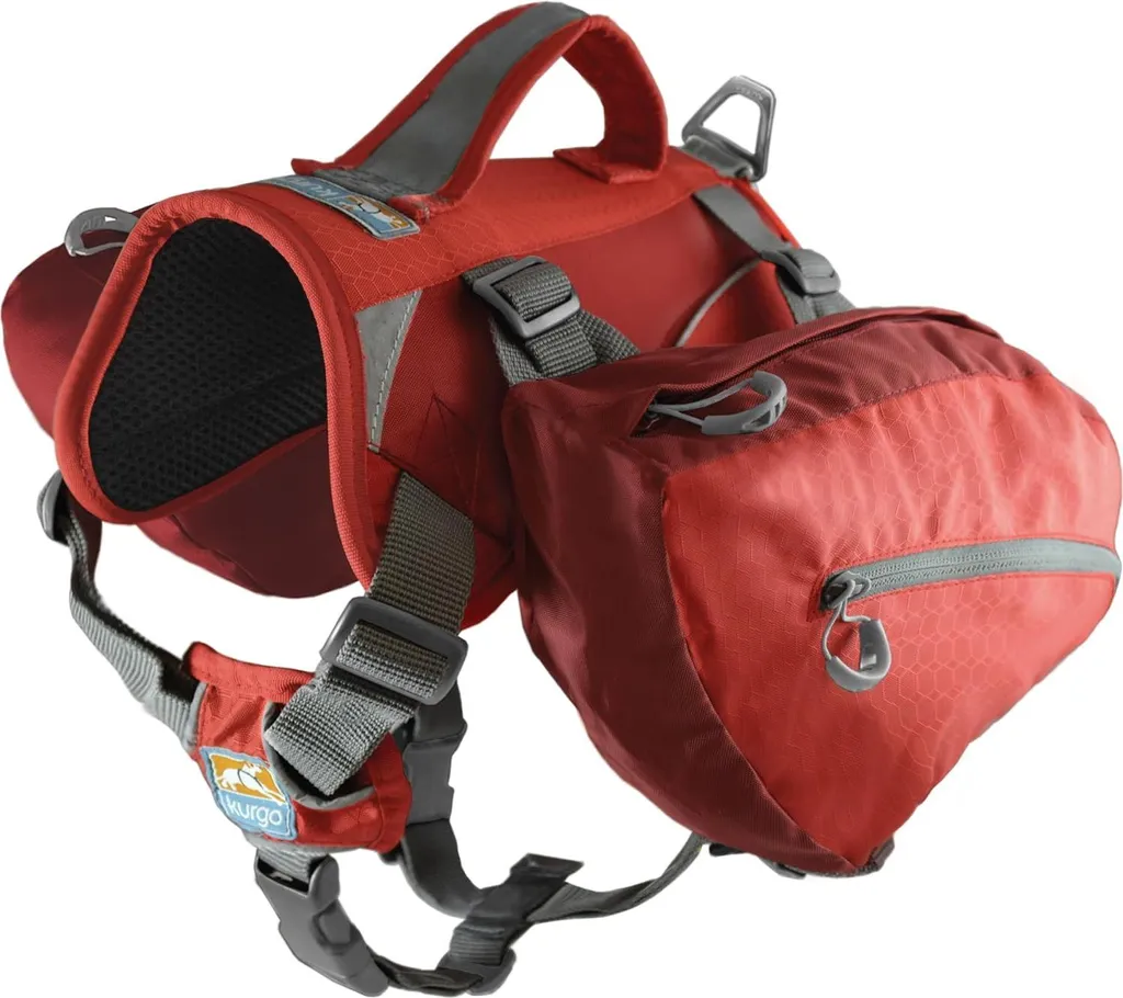 Pack randonnée pour chien Kurgo Big Baxter léger et rouge pour la marche