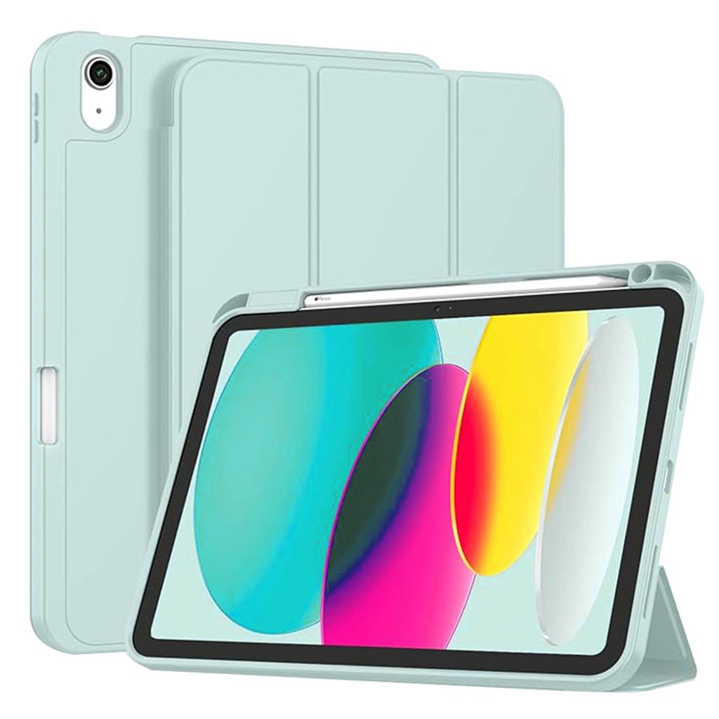 Techsuit Flex Trifold Tablet-Hülle mit Pencil-Halter für Apple iPad 2022 - Hellblau