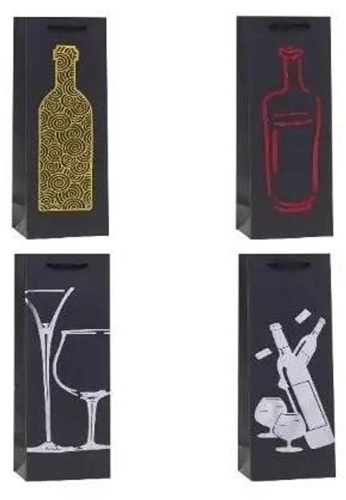 Dekorative Flaschentasche Rozette Mix-Designs 12 x 36 x 9 cm