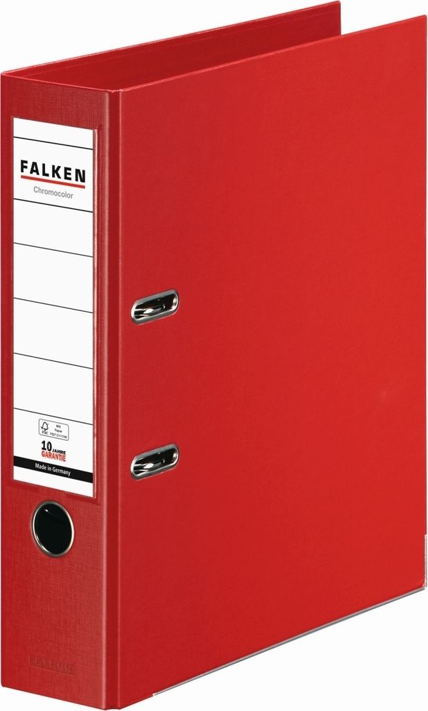 Ordner Chromocolor A4 PP 80mm rot Packung mit 10 Stück