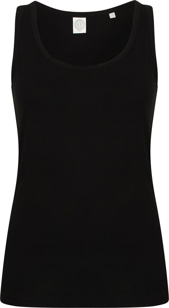 SF Damen Tanktop Stretch Feel Good PC3024 (M) (Schwarz)