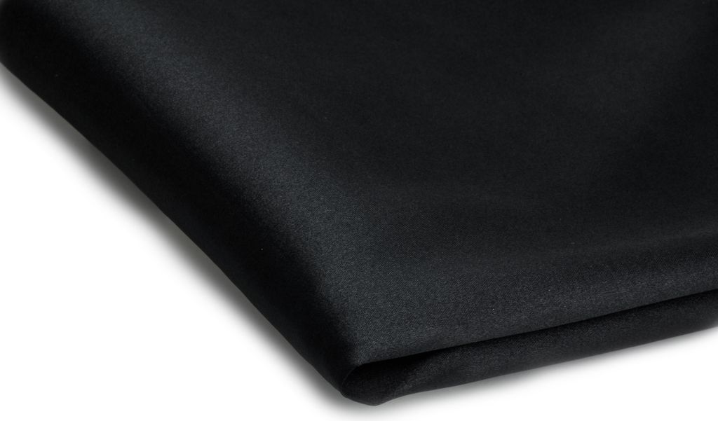 Satin Dünn mit Elasthan Schwarz 50 x 150 cm Produktbild 