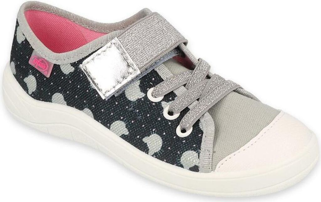Mädchen Canvas-Sneaker Befado 251Y185 schwarz und silber Produktbild 